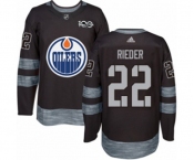 Adidas Edmonton Oilers #22 Tobias Rieder Authentic Black 1917-2017 100th Anniversary NHL Jersey