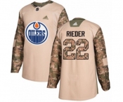 Adidas Edmonton Oilers #22 Tobias Rieder Authentic Camo Veterans Day Practice NHL Jersey