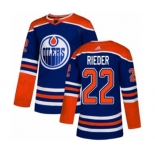 Adidas Edmonton Oilers #22 Tobias Rieder Authentic Royal Blue Alternate NHL Jersey