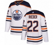 Adidas Edmonton Oilers #22 Tobias Rieder Authentic White Away NHL Jersey