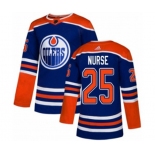 Adidas Edmonton Oilers #25 Darnell Nurse Authentic Royal Blue Alternate NHL Jersey