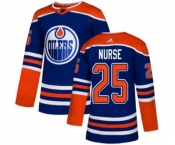 Adidas Edmonton Oilers #25 Darnell Nurse Authentic Royal Blue Alternate NHL Jersey