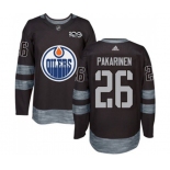 Adidas Edmonton Oilers #26 Iiro Pakarinen Authentic Black 1917-2017 100th Anniversary NHL Jersey