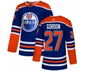 Adidas Edmonton Oilers #27 Boyd Gordon Authentic Royal Blue Alternate NHL Jersey