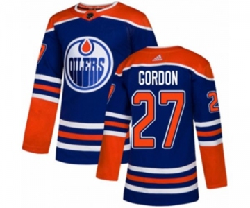 Adidas Edmonton Oilers #27 Boyd Gordon Premier Royal Blue Alternate NHL Jersey