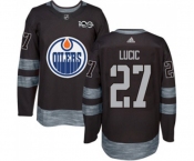 Adidas Edmonton Oilers #27 Milan Lucic Authentic Black 1917-2017 100th Anniversary NHL Jersey