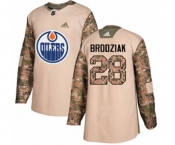 Adidas Edmonton Oilers #28 Kyle Brodziak Authentic Camo Veterans Day Practice NHL Jersey