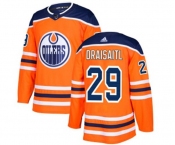 Adidas Edmonton Oilers #29 Leon Draisaitl Premier Orange Home NHL Jersey