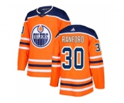 Adidas Edmonton Oilers #30 Bill Ranford Orange Home Authentic Stitched NHL Jersey