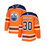 Adidas Edmonton Oilers #30 Bill Ranford Premier Orange Home NHL Jersey