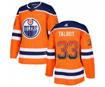 Adidas Edmonton Oilers #33 Cam Talbot Authentic Orange Drift Fashion NHL Jersey