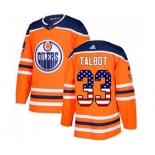 Adidas Edmonton Oilers #33 Cam Talbot Authentic Orange USA Flag Fashion NHL Jersey