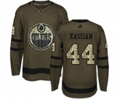 Adidas Edmonton Oilers #44 Zack Kassian Authentic Green Salute to Service NHL Jersey