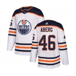 Adidas Edmonton Oilers #46 Pontus Aberg Authentic White Away NHL Jersey