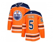 Adidas Edmonton Oilers #5 Mark Fayne Orange Home Authentic Stitched NHL Jersey