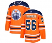 Adidas Edmonton Oilers #56 Kailer Yamamoto Premier Orange Home NHL Jersey