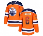 Adidas Edmonton Oilers #6 Adam Larsson Authentic Orange Drift Fashion NHL Jersey