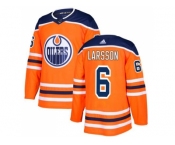 Adidas Edmonton Oilers #6 Adam Larsson Orange Home Authentic Stitched NHL Jersey