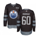 Adidas Edmonton Oilers #60 Olivier Rodrigue Authentic Black 1917-2017 100th Anniversary NHL Jersey