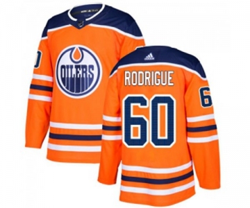 Adidas Edmonton Oilers #60 Olivier Rodrigue Authentic Orange Home NHL Jersey