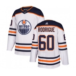 Adidas Edmonton Oilers #60 Olivier Rodrigue Authentic White Away NHL Jersey