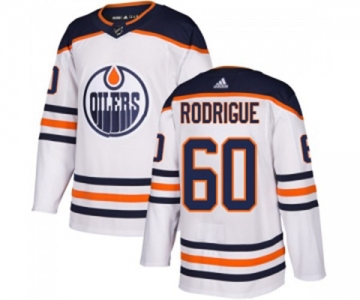 Adidas Edmonton Oilers #60 Olivier Rodrigue Authentic White Away NHL Jersey