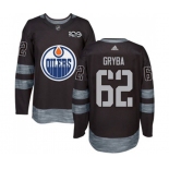 Adidas Edmonton Oilers #62 Eric Gryba Authentic Black 1917-2017 100th Anniversary NHL Jersey