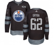 Adidas Edmonton Oilers #62 Eric Gryba Authentic Black 1917-2017 100th Anniversary NHL Jersey