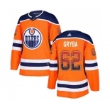 Adidas Edmonton Oilers #62 Eric Gryba Authentic Orange Drift Fashion NHL Jersey