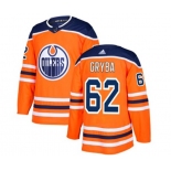 Adidas Edmonton Oilers #62 Eric Gryba Authentic Orange Home NHL Jersey