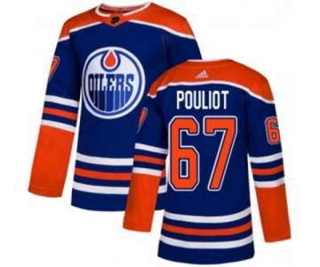 Adidas Edmonton Oilers #67 Benoit Pouliot Authentic Royal Blue Alternate NHL Jersey