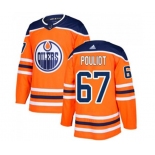 Adidas Edmonton Oilers #67 Benoit Pouliot Premier Orange Home NHL Jersey