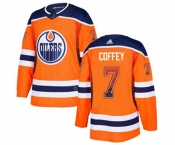 Adidas Edmonton Oilers #7 Paul Coffey Authentic Orange Drift Fashion NHL Jersey