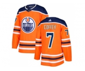 Adidas Edmonton Oilers #7 Paul Coffey Orange Home Authentic Stitched NHL Jersey