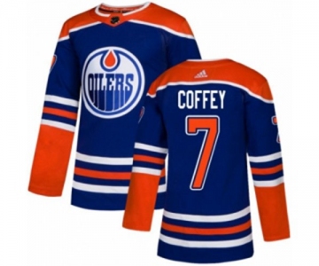 Adidas Edmonton Oilers #7 Paul Coffey Premier Royal Blue Alternate NHL Jersey