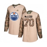 Adidas Edmonton Oilers #70 Ryan McLeod Authentic Camo Veterans Day Practice NHL Jersey