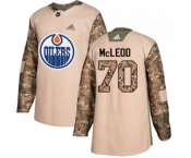 Adidas Edmonton Oilers #70 Ryan McLeod Authentic Camo Veterans Day Practice NHL Jersey