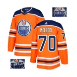 Adidas Edmonton Oilers #70 Ryan McLeod Authentic Orange Fashion Gold NHL Jersey