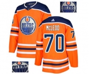 Adidas Edmonton Oilers #70 Ryan McLeod Authentic Orange Fashion Gold NHL Jersey