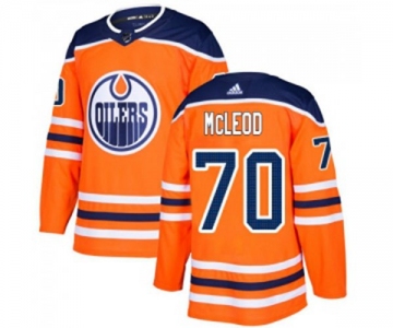 Adidas Edmonton Oilers #70 Ryan McLeod Premier Orange Home NHL Jersey