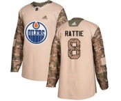 Adidas Edmonton Oilers #8 Ty Rattie Authentic Camo Veterans Day Practice NHL Jersey