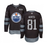 Adidas Edmonton Oilers #81 Yohann Auvitu Authentic Black 1917-2017 100th Anniversary NHL Jersey