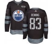 Adidas Edmonton Oilers #83 Matt Benning Authentic Black 1917-2017 100th Anniversary NHL Jersey