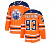 Adidas Edmonton Oilers #93 Ryan Nugent-Hopkins Premier Orange Home NHL Jersey