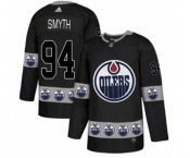 Adidas Edmonton Oilers #94 Ryan Smyth Authentic Black Team Logo Fashion NHL Jersey