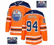 Adidas Edmonton Oilers #94 Ryan Smyth Authentic Orange Fashion Gold NHL Jersey