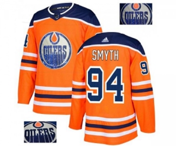 Adidas Edmonton Oilers #94 Ryan Smyth Authentic Orange Fashion Gold NHL Jersey