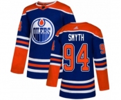 Adidas Edmonton Oilers #94 Ryan Smyth Authentic Royal Blue Alternate NHL Jersey