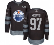 Adidas Edmonton Oilers #97 Connor McDavid Authentic Black 1917-2017 100th Anniversary NHL Jersey