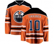 Edmonton Oilers #10 Esa Tikkanen Fanatics Branded Orange Home Breakaway NHL Jersey